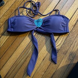 Aerie Royal Blue Bikini Top with Tie Detail